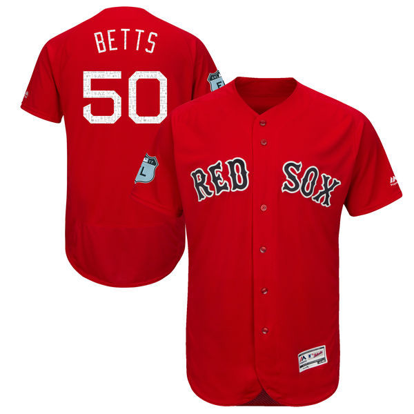 2017 MLB Boston Red Sox #50 Betts Red Jerseys->chicago cubs->MLB Jersey